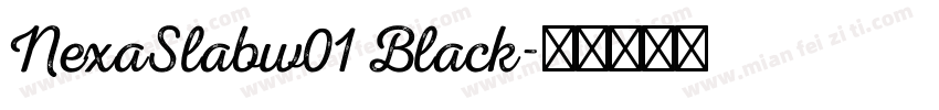 NexaSlabw01 Black字体转换